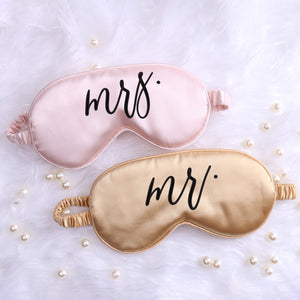 Personalized Satin Sleep Mask, Bridal Shower Party Flower Girl Gift