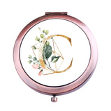 Compact Mirror with Monogram Initial Bachelorette Gift (Copper)