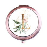 Compact Mirror with Monogram Initial Bachelorette Gift (Copper)