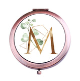 Compact Mirror with Monogram Initial Bachelorette Gift (Copper)