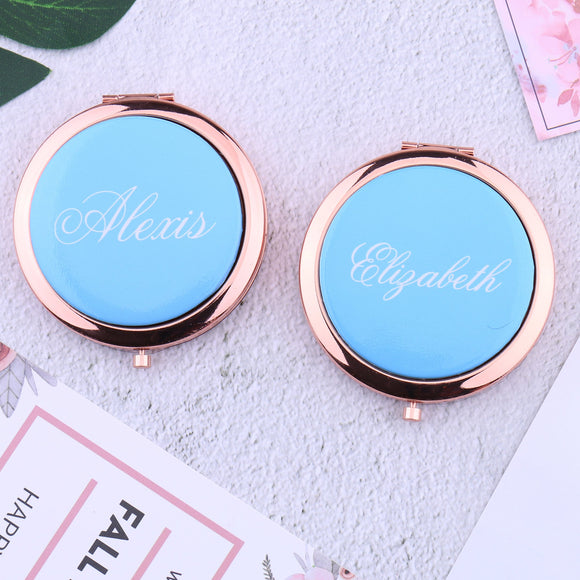 Personalized Compact Mirror Gift for Her Bachelorette Hen Party