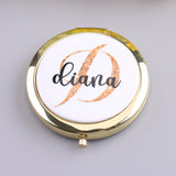 Personalized Compact Mirror for Purse Monogrammed Initial