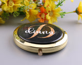 Personalized Compact Mirror for Purse Monogrammed Initial