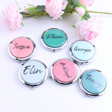 Personalized Compact Mirror Floral Makeup Mirror Teacher Gift