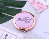 Personalized Bridesmaid Compact Mirror Bridal Shower Wife Gift