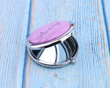 Personalized Compact Mirror Watercolor Your Name Custom Text