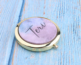 Personalized Compact Mirror with 2x Magnificatio Mother's Day Gift