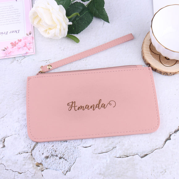 Personalized Women's PU Purse Wallet with Your Name