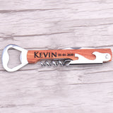 Personalized Father's Day Gift Bottle Opener Corkscrew Multi-Purpose Tool