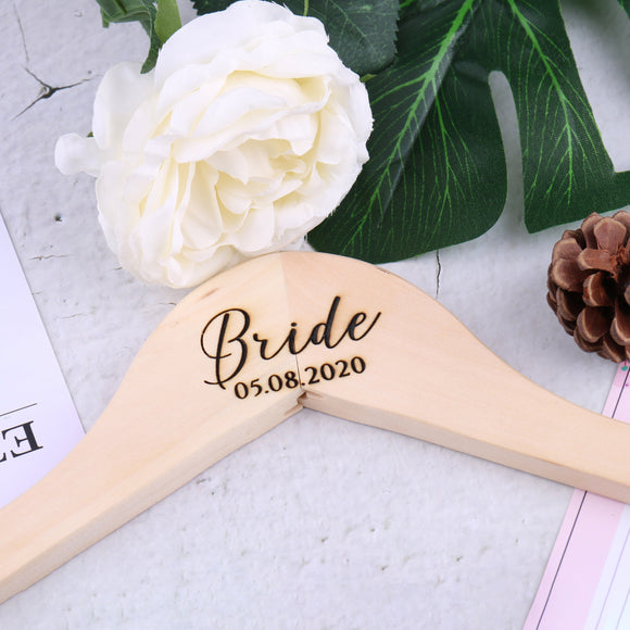 Personalized Wedding Dress Hanger Engraved Wood Gift