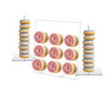 Acrylic Donut Stands, Donut Wall Bagel Display Stand for Dessert Table (1 Square Stand)