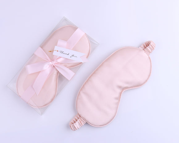 Satin Sleep Mask with Gift Box Ribbon Tag Wedding Favor