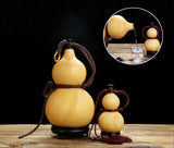 Natural Dried Gourd Water Bottle with Lid Hollow Calabash Chinese Pumpkin Drinks Holder
