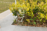 Personalized Acrylic Wedding Sign with Base, 7.8"x12" Sign our Guestbook Display Stand