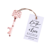 50x Wedding Favors Rose Gold Key Shaped Bottle Openers with Escort Cards Bridal Shower Bachelorette Gifts