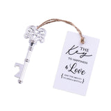 50x Wedding Favors Silver Key Shaped Bottle Openers with Escort Cards Bridal Shower Bachelorette Groomsmen Gifts