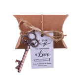 50x Wedding Favors Sets Skeleton Keys Bottle Openers with Candy Boxes Escort Cards Groosmen Gifts