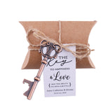 50x Wedding Favors Sets Skeleton Keys Bottle Openers with Candy Boxes Escort Cards Groosmen Gifts