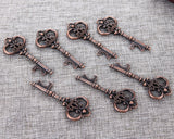 40x Rustic Bottle Openers Skeleton Keys Crown Shape Wedding Favors Bridesmaid Gifts