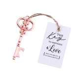 50x Wedding Favors Rose Gold Key Shaped Bottle Openers with Escort Cards Bridal Shower Bachelorette Gifts