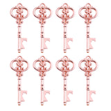 50x Rose Gold Bottle Openers Skeleton Keys with Candy Boxes Tags Wedding Favors Gifts