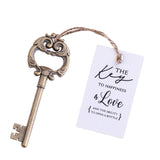 50x Wedding Favors Rustic Skeleton Keys Bottle Openers with Thank You Cards Bridal Shower Guest Gifts