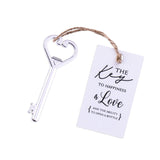 50x Wedding Favors Silver Key Shaped Bottle Openers with Escort Cards Bridal Shower Bachelorette Groomsmen Gifts