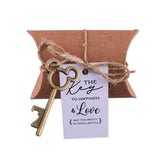 50x Wedding Favors Sets Skeleton Keys Bottle Openers with Candy Boxes Escort Cards Bridesmaid Gifts