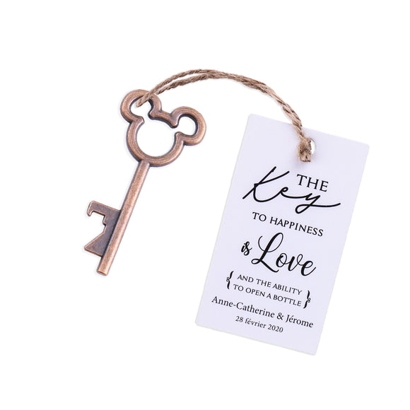 50x Wedding Favors Rustic Key Shaped Bottle Openers with Escort Cards Bridal Shower Bachelorette Gifts