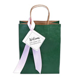 20x Kraft Paper Bags with Tags Ribbon Wedding Gift Favor Welcome Bags for Party Guests