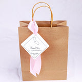 20x Kraft Paper Bags with Personalized Tags Ribbon Wedding Gift Favor Welcome Bags