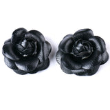 PU Leather Rose Flower Decoration DIY Craft Scrapbooking (Pack of 5)