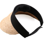 Natural Raffia Visor Straw Woven Sun Hat Braid Beach Sports Baseball Cap Bridesmaid Gift