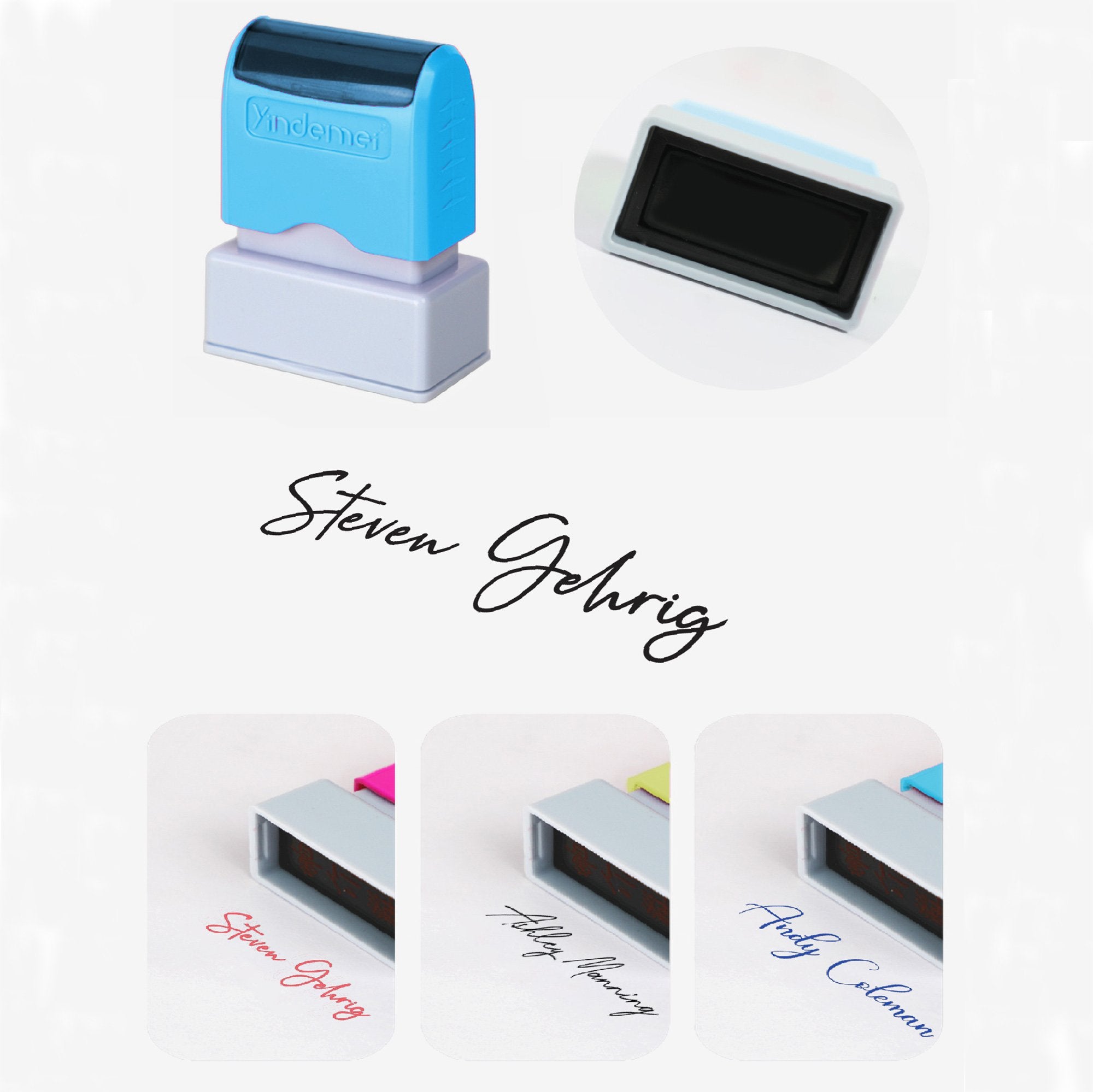 Custom Rubber Stamp Self-Ink For Tags Planner Personalized Name Business  Logo Return Address Stamp Wedding Favors DIY, QR code Stamp – Wadbeev
