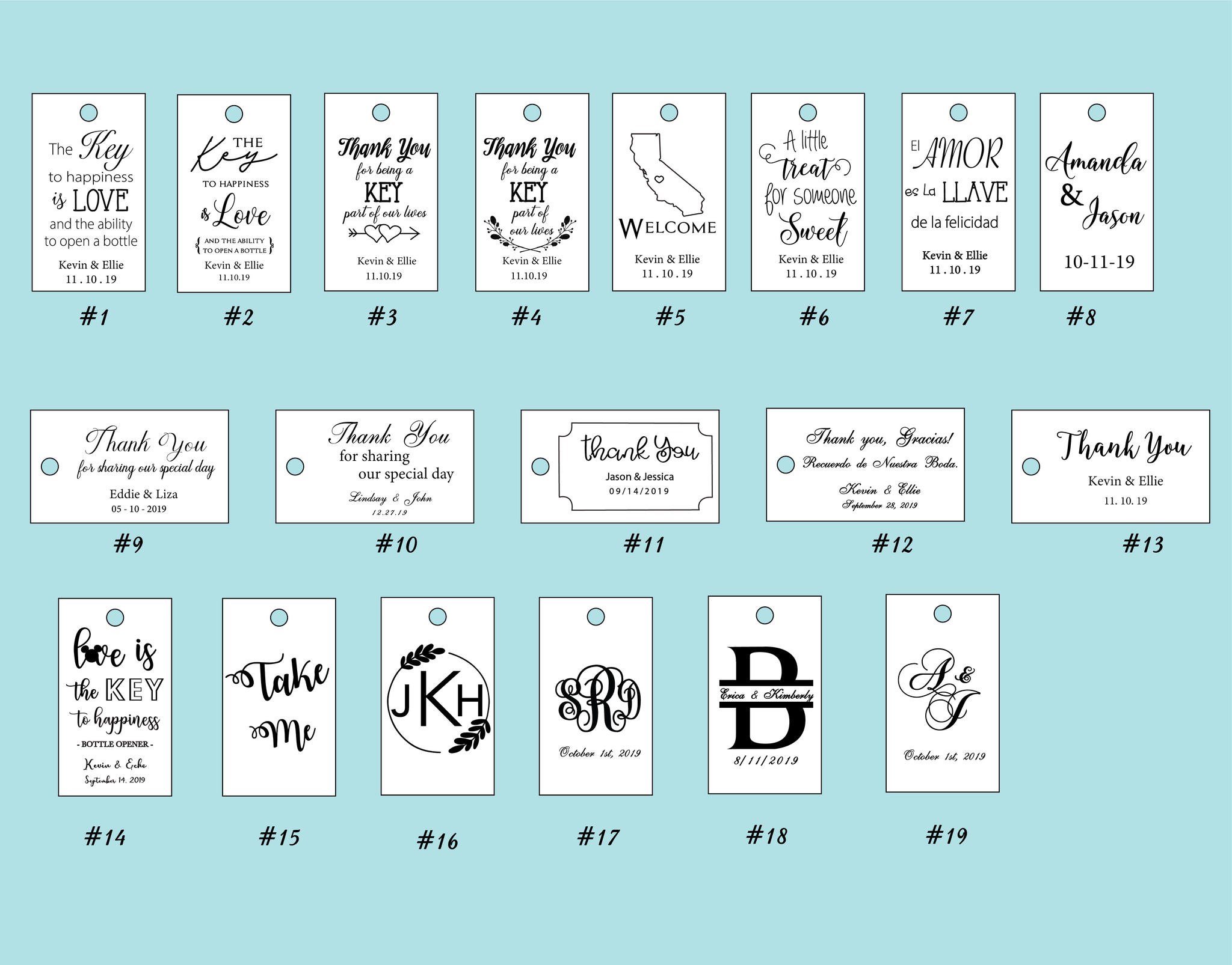 Personalized Hang Tags For Favors