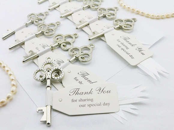 Key Bottle Opener and Thank you for sharing Place Card Table Setting