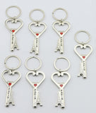 I Love Paris Eiffel Bottle Opener Keyring Wedding Favor