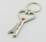 I Love Paris Eiffel Bottle Opener Keyring Wedding Favor