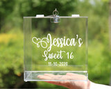 Personalized Card Box Sweet 16 Acrylic Birthday Quinceanera Money Gift Holder Keepsake