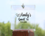 Personalized Card Box Sweet 16 Acrylic Birthday Quinceanera Money Gift Holder Keepsake