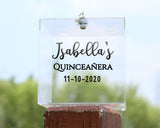 Personalized Card Box for Quinceanera Acrylic Sweet 15 Birthday Party Money Gift Holder