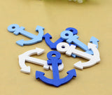 Wood Boat Anchor Beach Wedding Confetti DIY Charms (Set of 20)