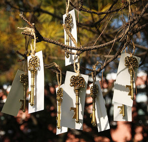 Wedding Favor Skeleton Key Bottle Opener and Escort Card (NBOB-WT)