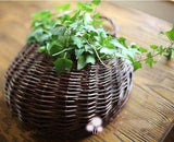 Garden Planter Outdoor Wicker Basket Vertical Planter Flower Pot Wall Decor