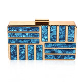 Women Acrylic Clutch Evening Bag Party Wedding Shoulder Bag