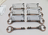 Multi-Purpose Skeleton Key Place Card Holder and Bottle Opener Wedding Favor